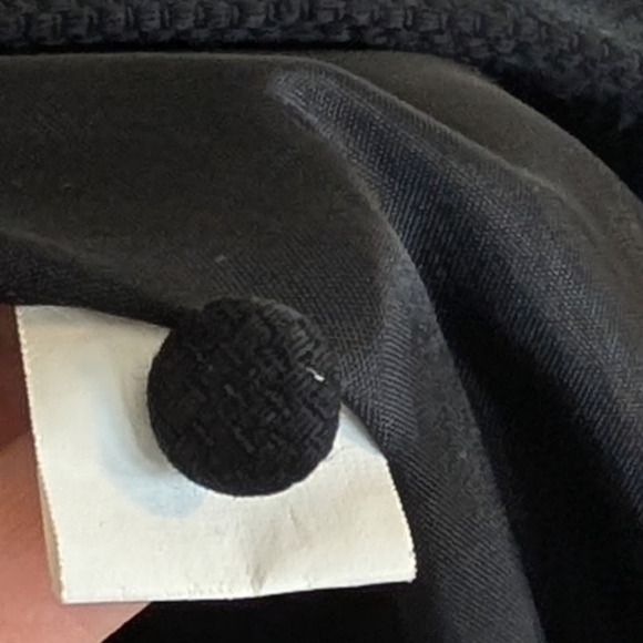 VTG 90s Victor Costa Occasion Black Floral Embroidery Duster Jacket Boho Cottage - Picture 10 of 11